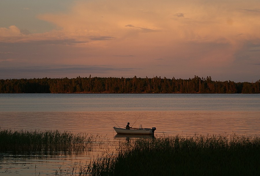 Angler auf dem Asnen