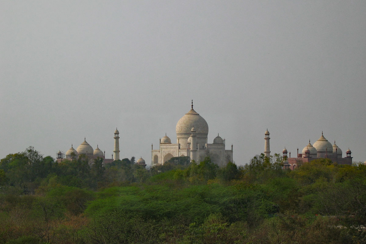 Hotel Agra Indien Ausblick auf Taj Mahal