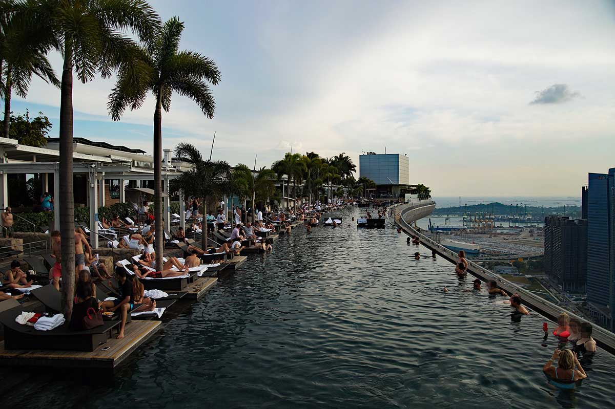 Rooftop Bars Singapur MBS Infinity Pool