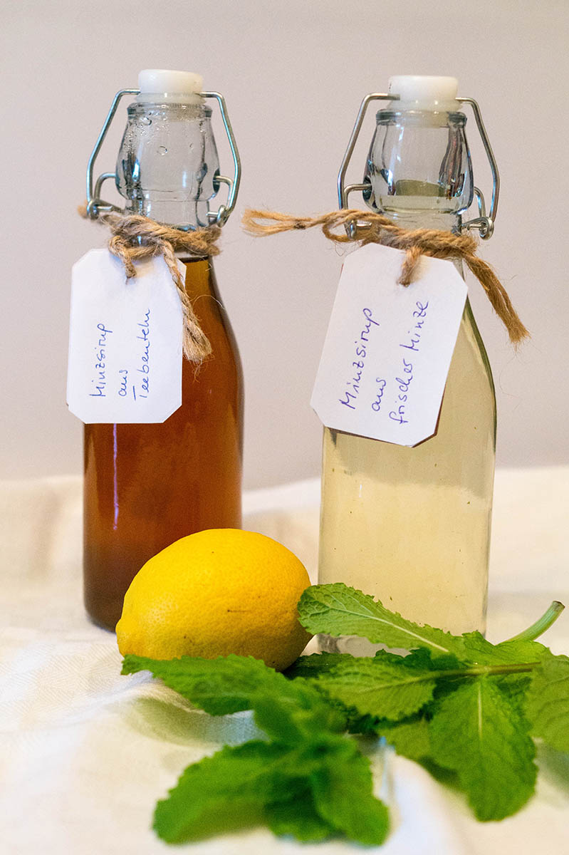 Minzsirup selbst gemacht - ganz einfach