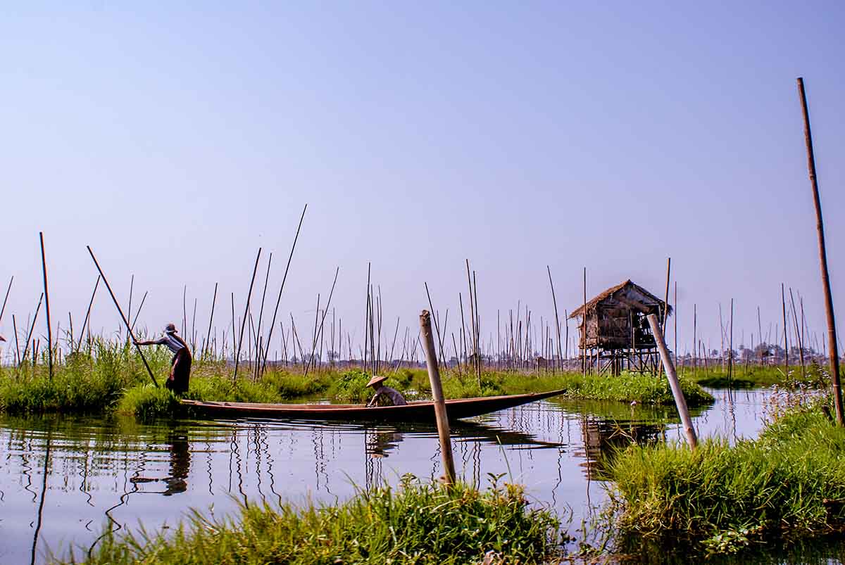 Myanmar Inle See schwimmende Gärten