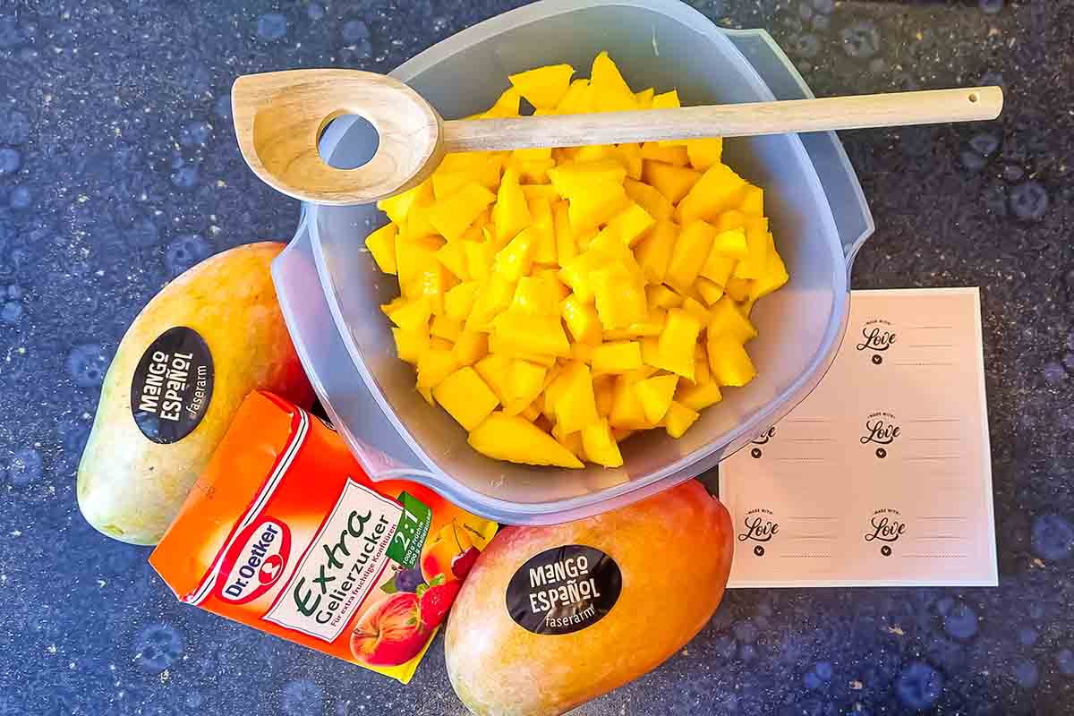 Zutaten für Mango-Marmelade