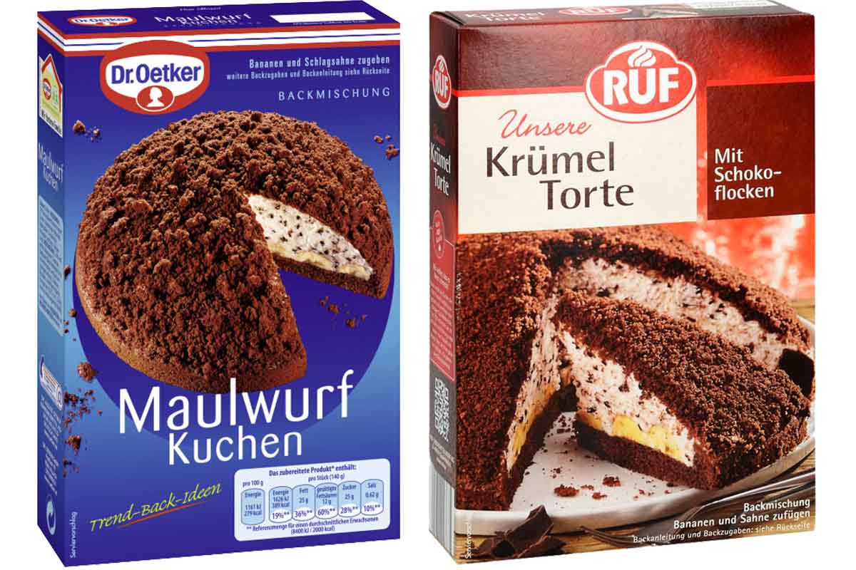 Backmischungen Maulwurfkuchen